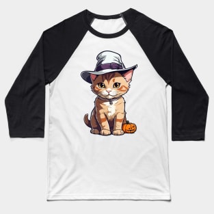 Baby Halloween Kitten Baseball T-Shirt